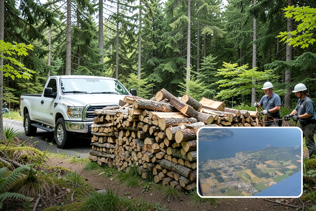 Firewood Racks in Coupeville, Island County, WA - Keeps wood off wet ground so the bottom layer stays dry