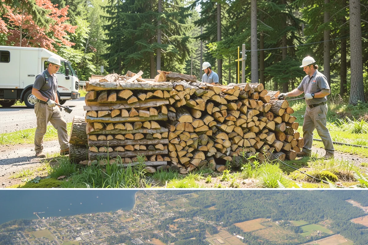 Firewood Racks in Coupeville, Island County, WA - Set up a rack in late summer or early fall so wood has a dry base before the rainy season arrives.