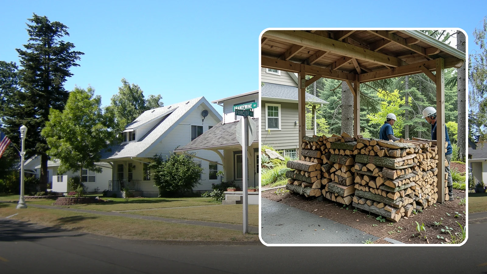 Firewood Racks in DuPont, Pierce County, WA - We supply and set up sturdy firewood racks that keep your wood off the ground and drying properly through wet Pacific Northwest...