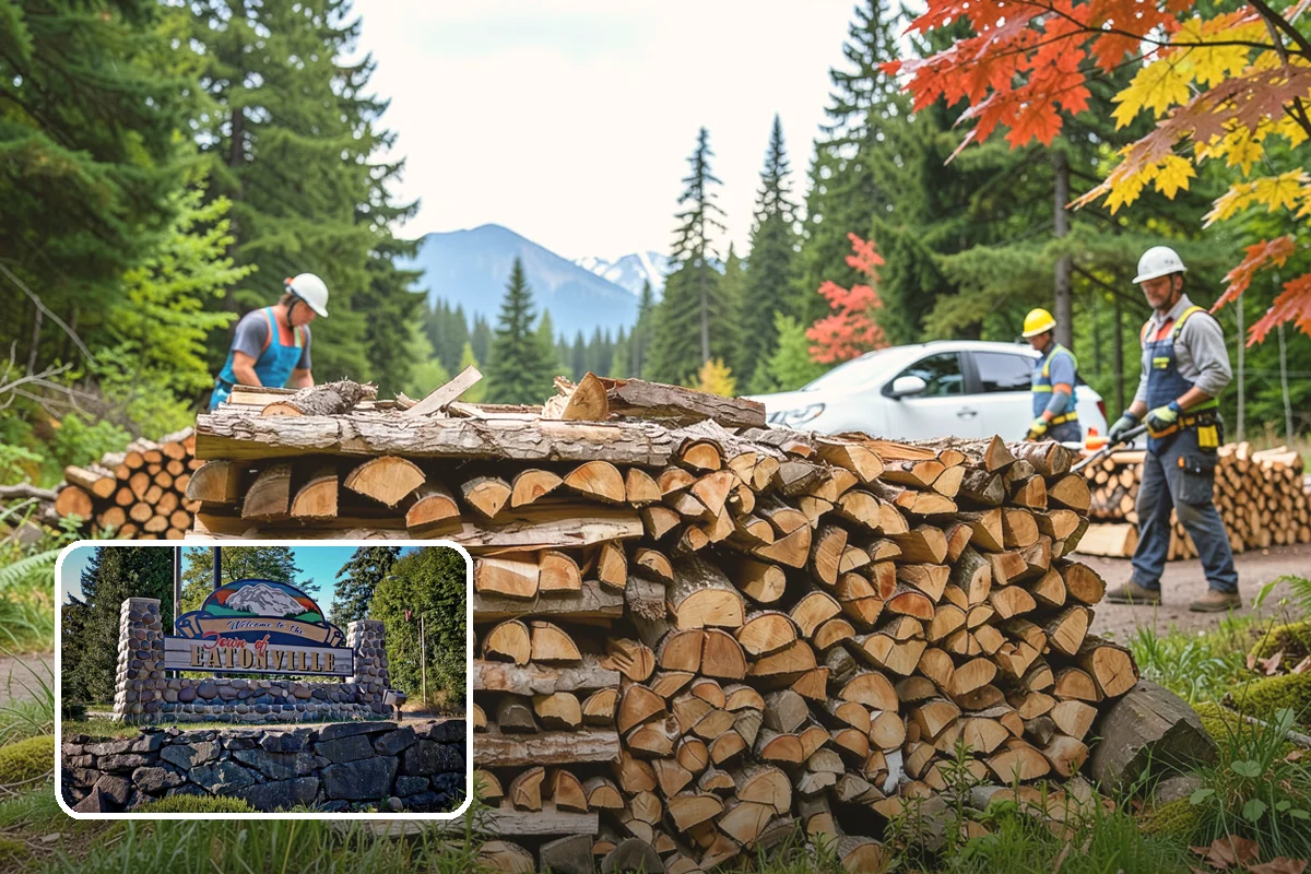 Firewood Racks in Eatonville, Pierce County, WA - Keeps wood off wet ground so the bottom layer stays dry