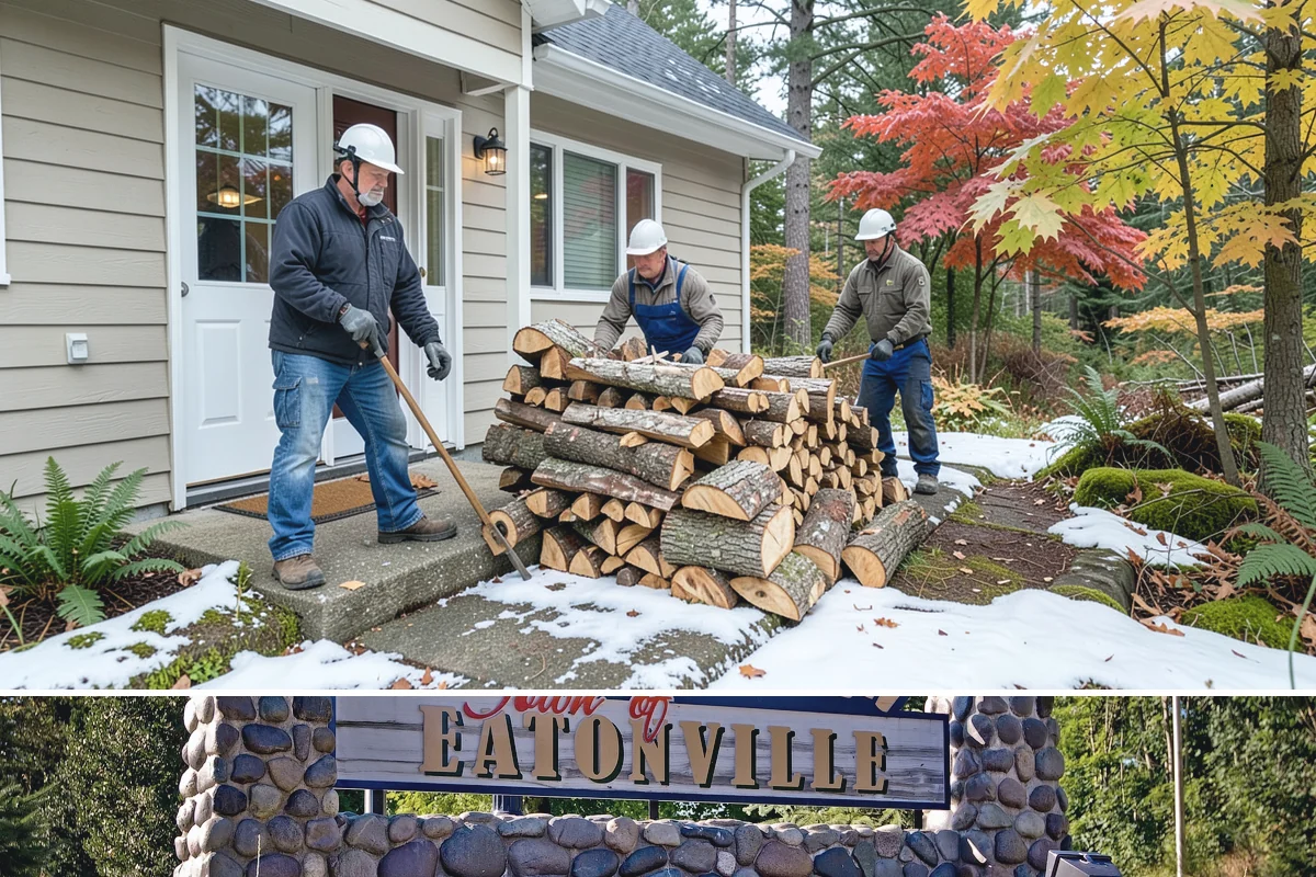Firewood Racks in Eatonville, Pierce County, WA - Set up a rack in late summer or early fall so wood has a dry base before the rainy season arrives.