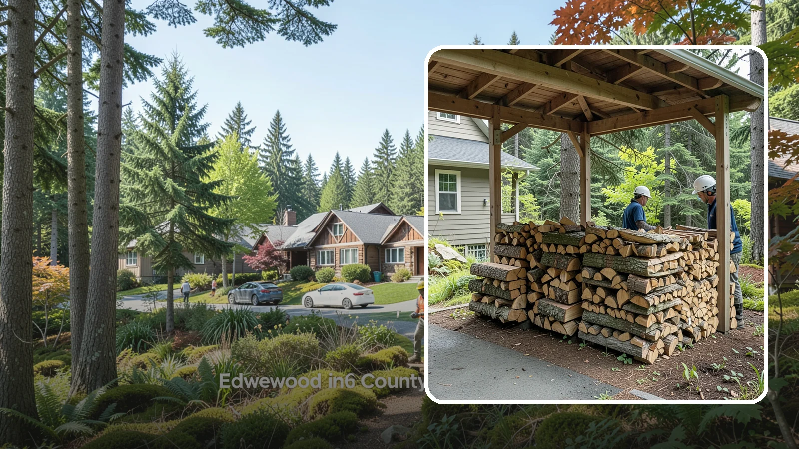Firewood Racks in Edgewood, Pierce County, WA - We supply and set up sturdy firewood racks that keep your wood off the ground and drying properly through wet Pacific Northwest...