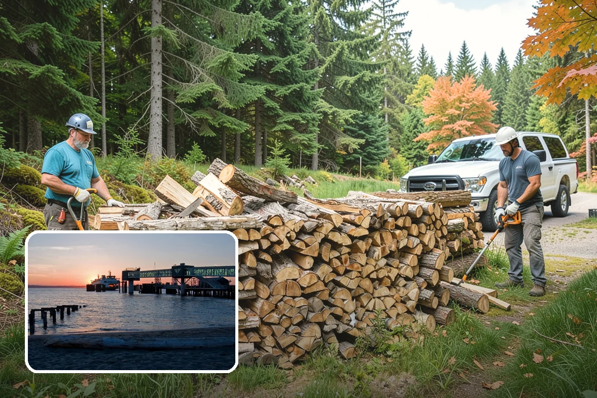 Firewood Racks in Edmonds, Snohomish County, WA - Keeps wood off wet ground so the bottom layer stays dry