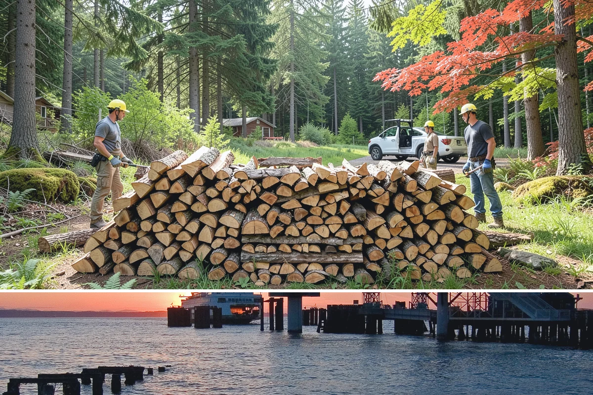 Firewood Racks in Edmonds, Snohomish County, WA - Set up a rack in late summer or early fall so wood has a dry base before the rainy season arrives.