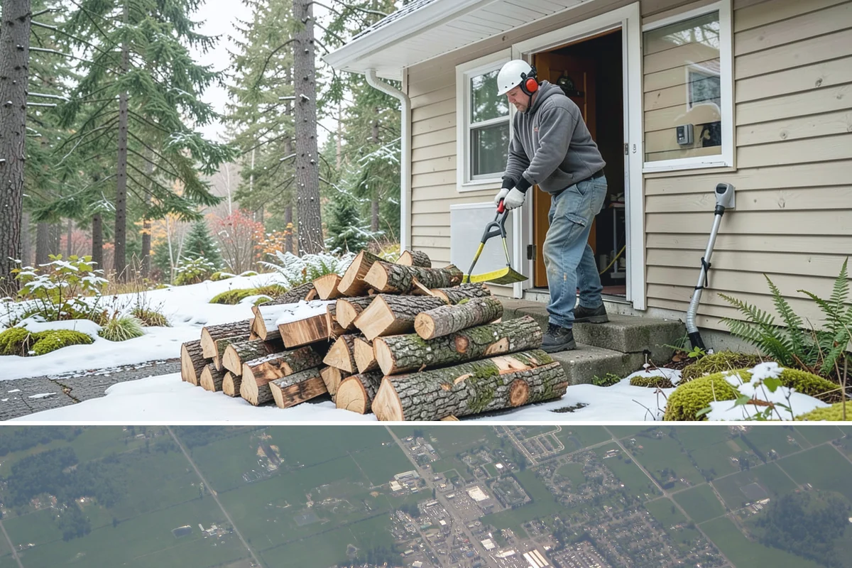 Firewood Racks in Enumclaw, King County, WA - Set up a rack in late summer or early fall so wood has a dry base before the rainy season arrives.