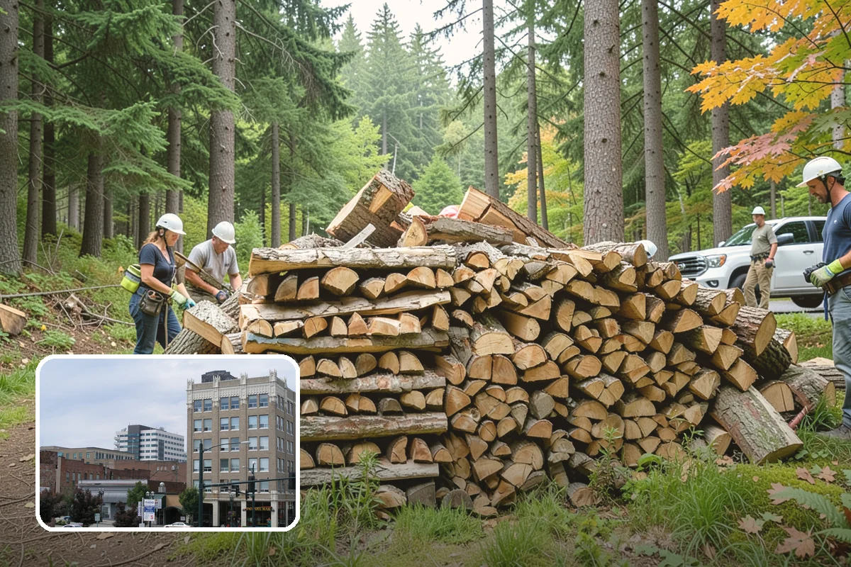 Firewood Racks in Everett, Snohomish County, WA - Keeps wood off wet ground so the bottom layer stays dry