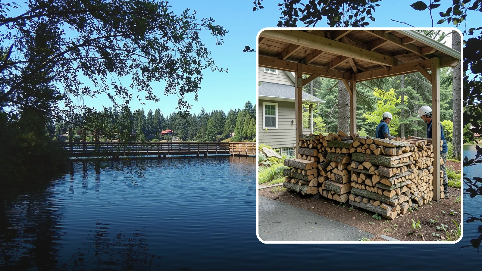 Firewood Racks in Federal Way, King County, WA - We supply and set up sturdy firewood racks that keep your wood off the ground and drying properly through wet Pacific Northwest...