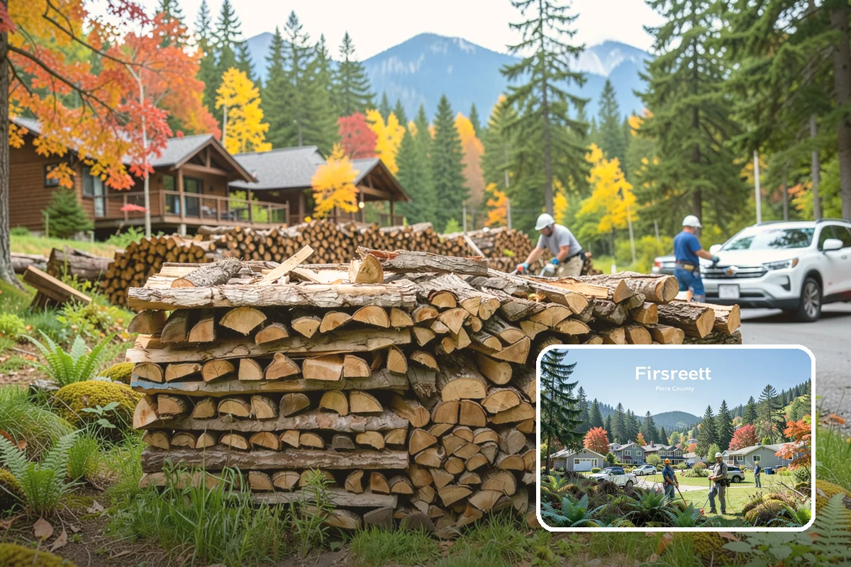 Firewood Racks in Fircrest, Pierce County, WA - Keeps wood off wet ground so the bottom layer stays dry