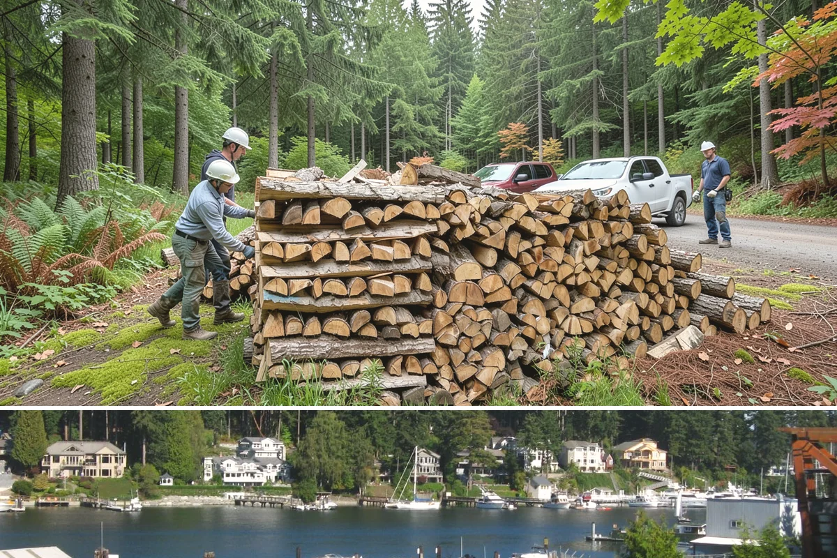 Firewood Racks in Gig Harbor, Pierce County, WA - Set up a rack in late summer or early fall so wood has a dry base before the rainy season arrives.