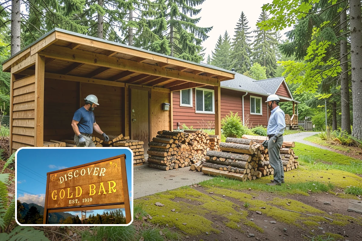 Firewood Racks in Gold Bar, Snohomish County, WA - Keeps wood off wet ground so the bottom layer stays dry