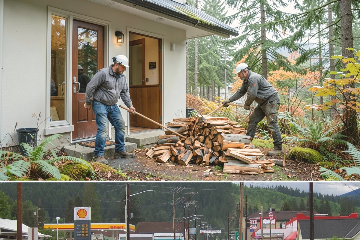 Firewood Racks in Granite Falls, Snohomish County, WA - Set up a rack in late summer or early fall so wood has a dry base before the rainy season arrives.