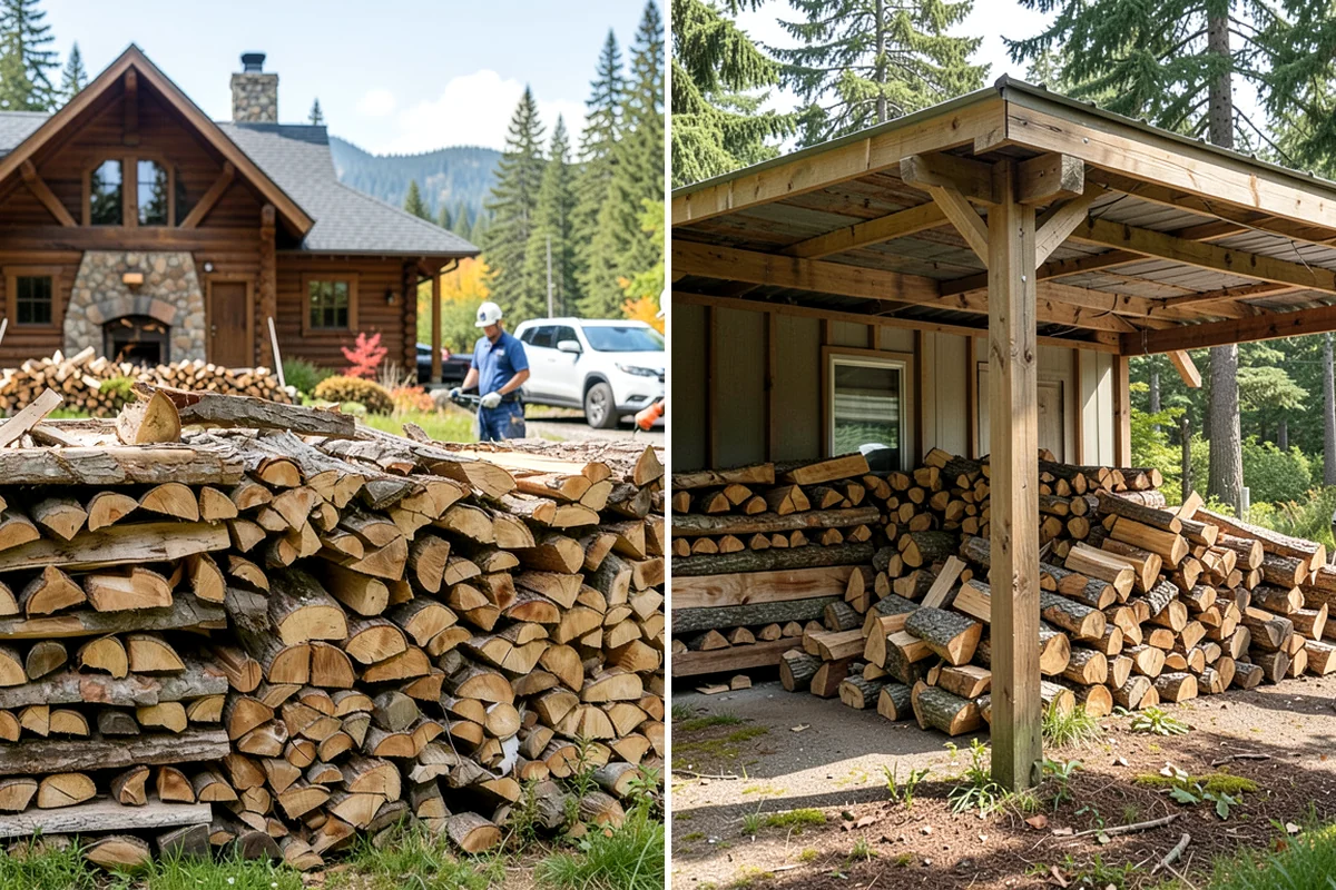 Firewood Racks in Hunts Point, King County, WA - Review your burn volume and available yard space