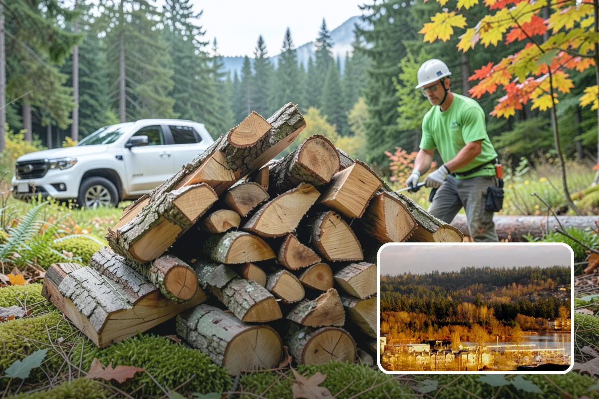 Firewood Racks in Kenmore, King County, WA - Keeps wood off wet ground so the bottom layer stays dry