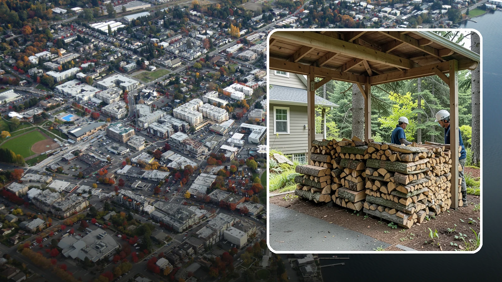 Firewood Racks in Kirkland, King County, WA - We supply and set up sturdy firewood racks that keep your wood off the ground and drying properly through wet Pacific Northwest...