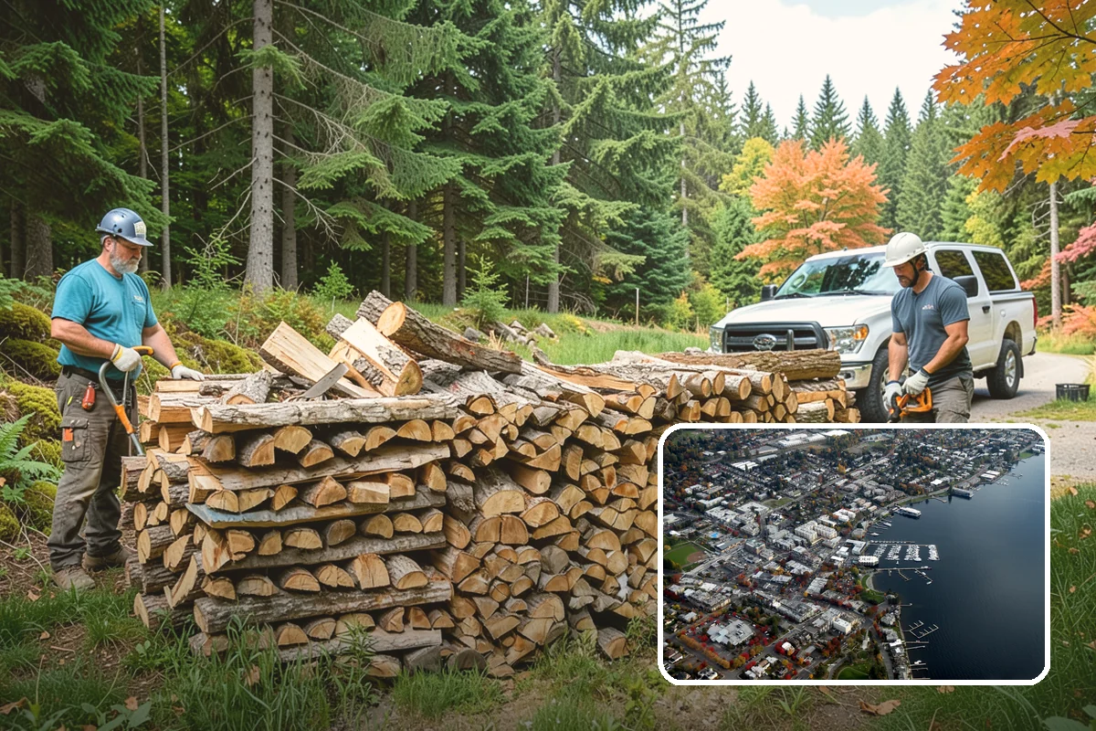 Firewood Racks in Kirkland, King County, WA - Keeps wood off wet ground so the bottom layer stays dry