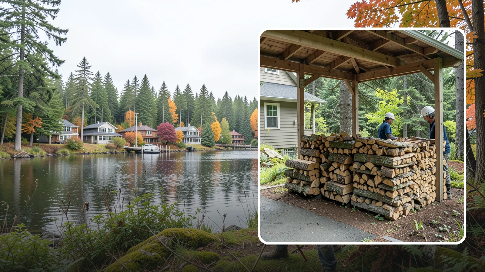 Firewood Racks in La Conner, Skagit County, WA - We supply and set up sturdy firewood racks that keep your wood off the ground and drying properly through wet Pacific Northwest...