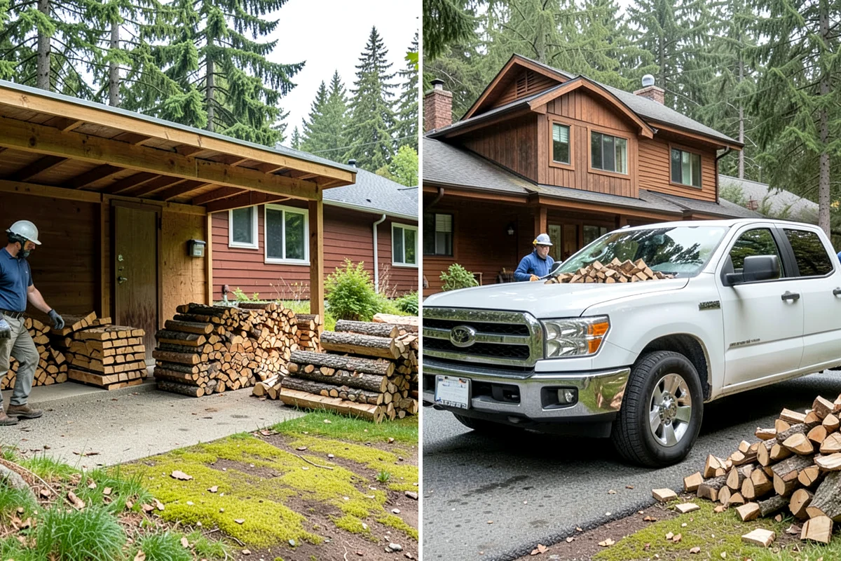 Firewood Racks in Lake Forest Park, King County, WA - Review your burn volume and available yard space