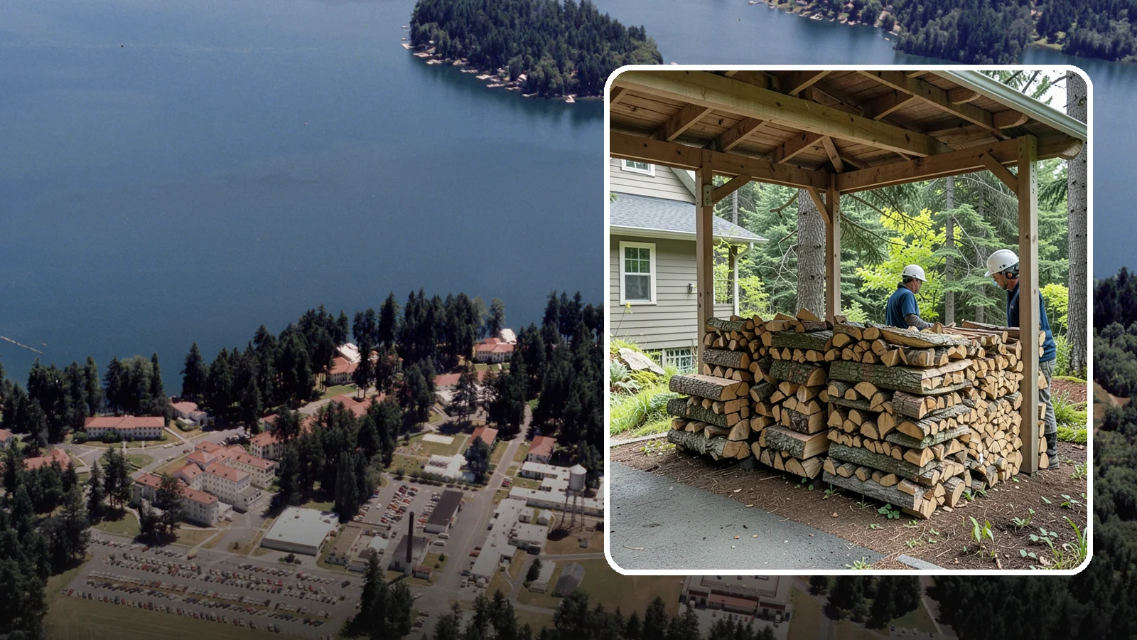 Firewood Racks in Lakewood, Pierce County, WA - We supply and set up sturdy firewood racks that keep your wood off the ground and drying properly through wet Pacific Northwest...