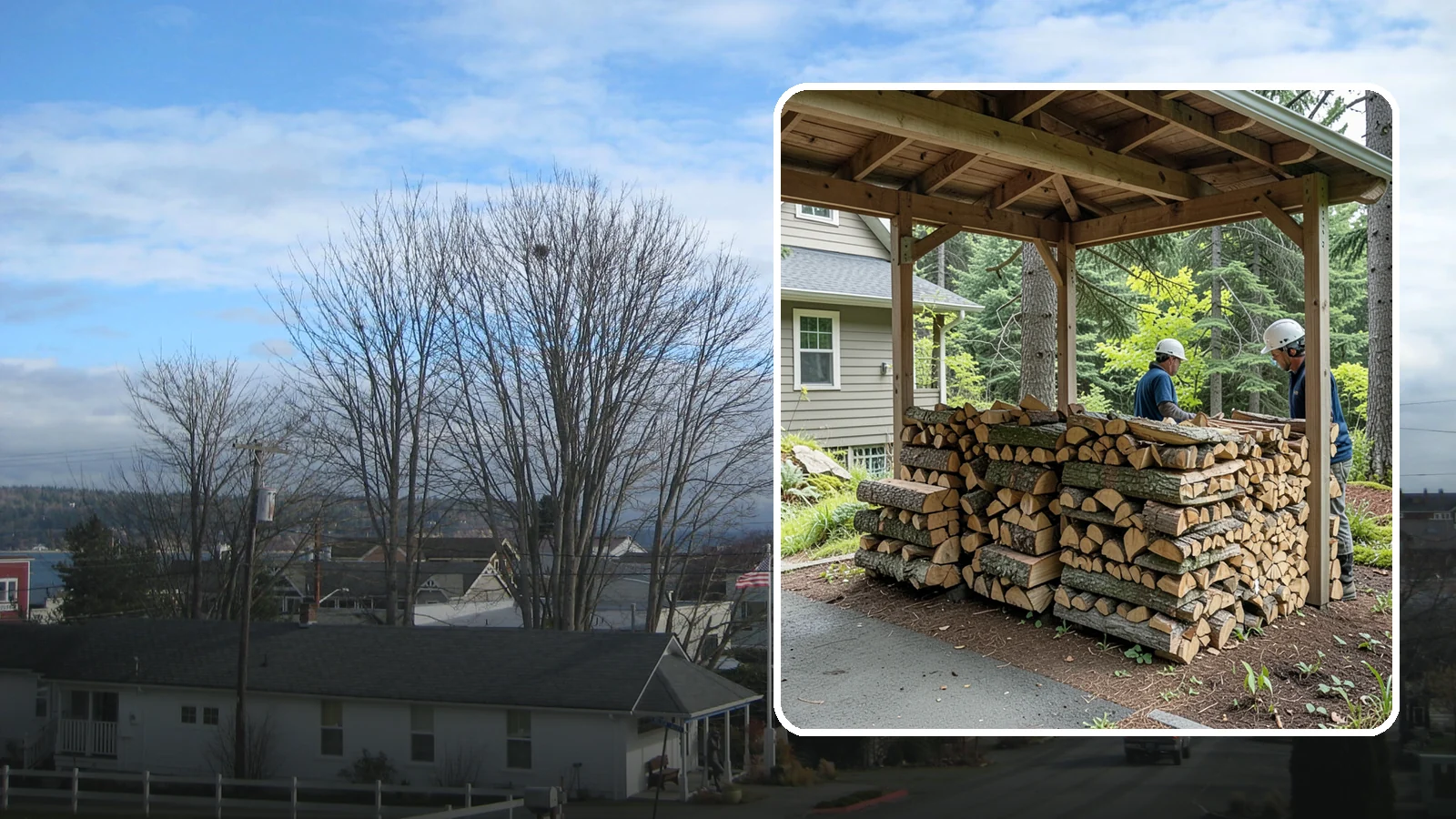 Firewood Racks in Langley, Island County, WA - We supply and set up sturdy firewood racks that keep your wood off the ground and drying properly through wet Pacific Northwest...