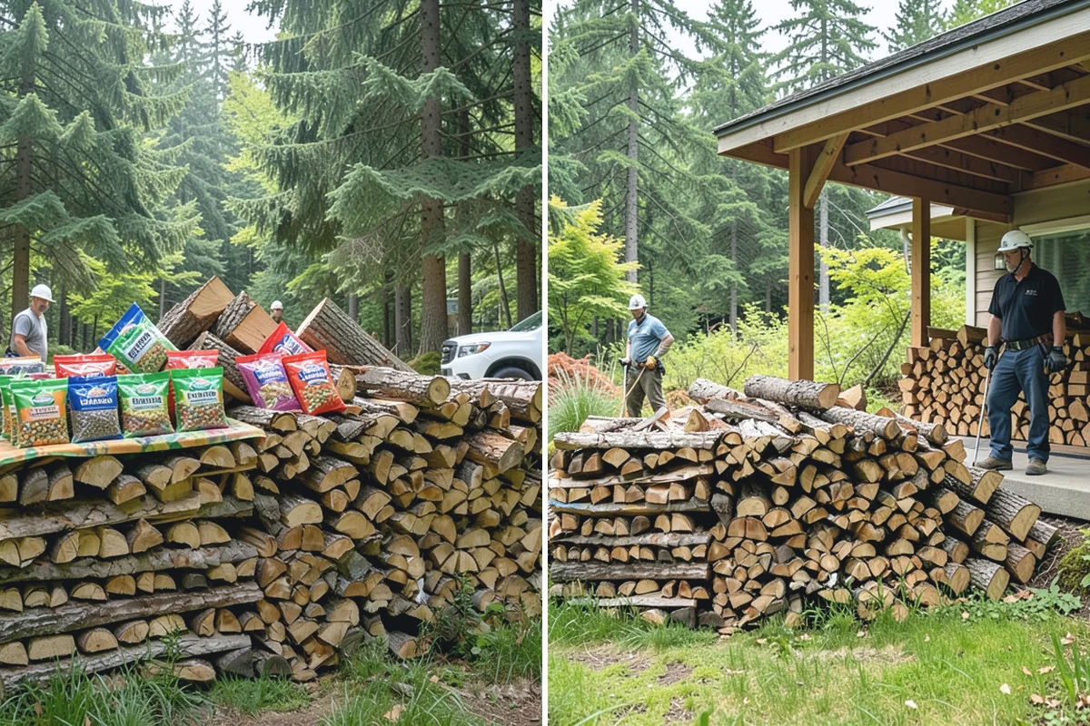 Firewood Racks in Medina, King County, WA - Review your burn volume and available yard space
