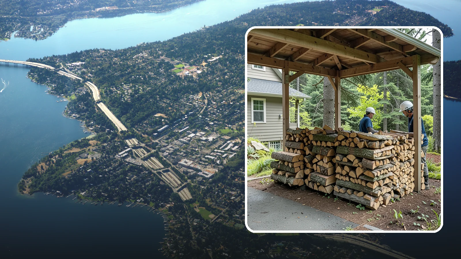 Firewood Racks in Mercer Island, King County, WA - We supply and set up sturdy firewood racks that keep your wood off the ground and drying properly through wet Pacific Northwest...