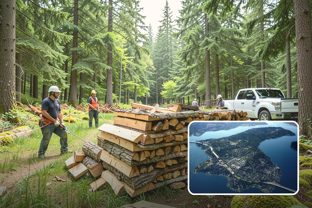 Firewood Racks in Mercer Island, King County, WA - Keeps wood off wet ground so the bottom layer stays dry