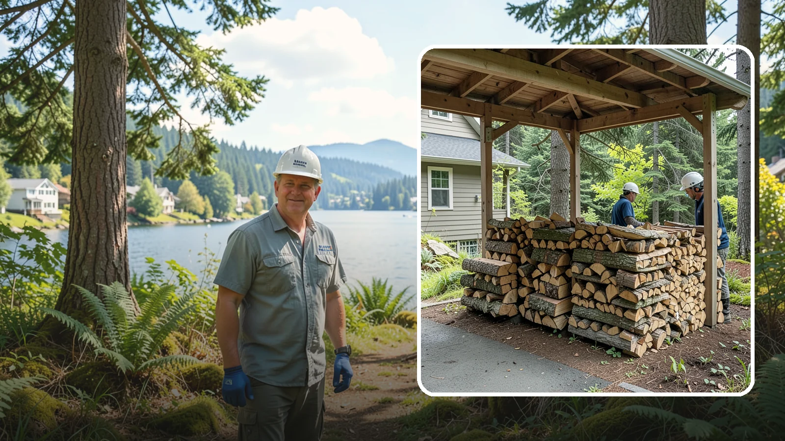 Firewood Racks in Milton, King County, WA - We supply and set up sturdy firewood racks that keep your wood off the ground and drying properly through wet Pacific Northwest...