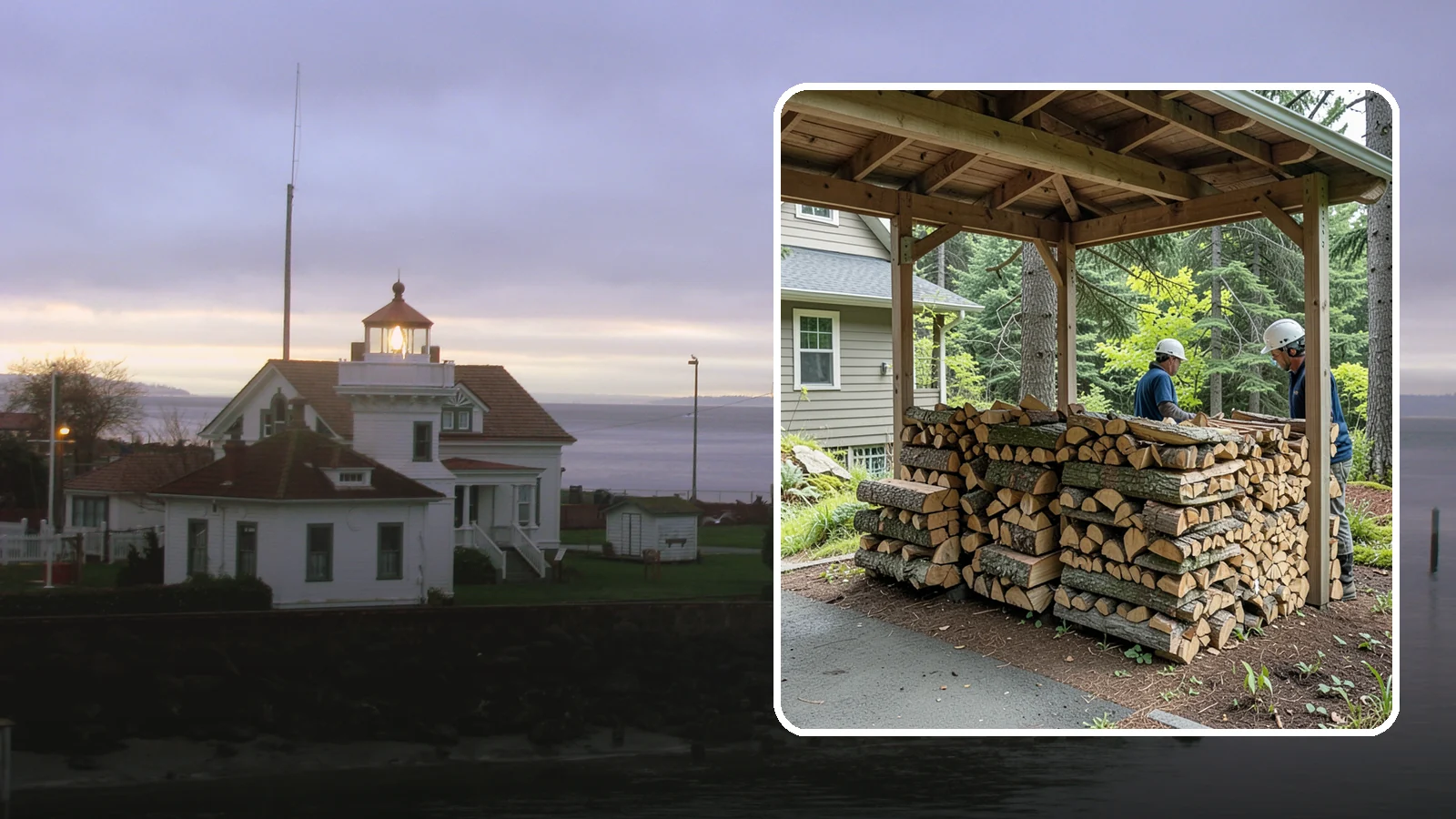 Firewood Racks in Mukilteo, Snohomish County, WA - We supply and set up sturdy firewood racks that keep your wood off the ground and drying properly through wet Pacific Northwest...