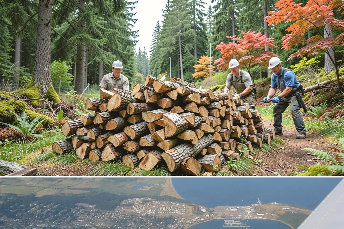 Firewood Racks in Oak Harbor, Island County, WA - Set up a rack in late summer or early fall so wood has a dry base before the rainy season arrives.