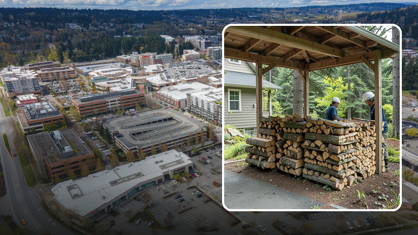 Firewood Racks in Redmond, King County, WA - We supply and set up sturdy firewood racks that keep your wood off the ground and drying properly through wet Pacific Northwest...
