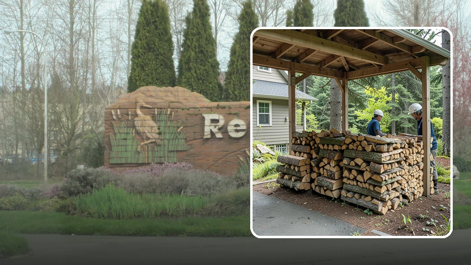 Firewood Racks in Renton, King County, WA - We supply and set up sturdy firewood racks that keep your wood off the ground and drying properly through wet Pacific Northwest...