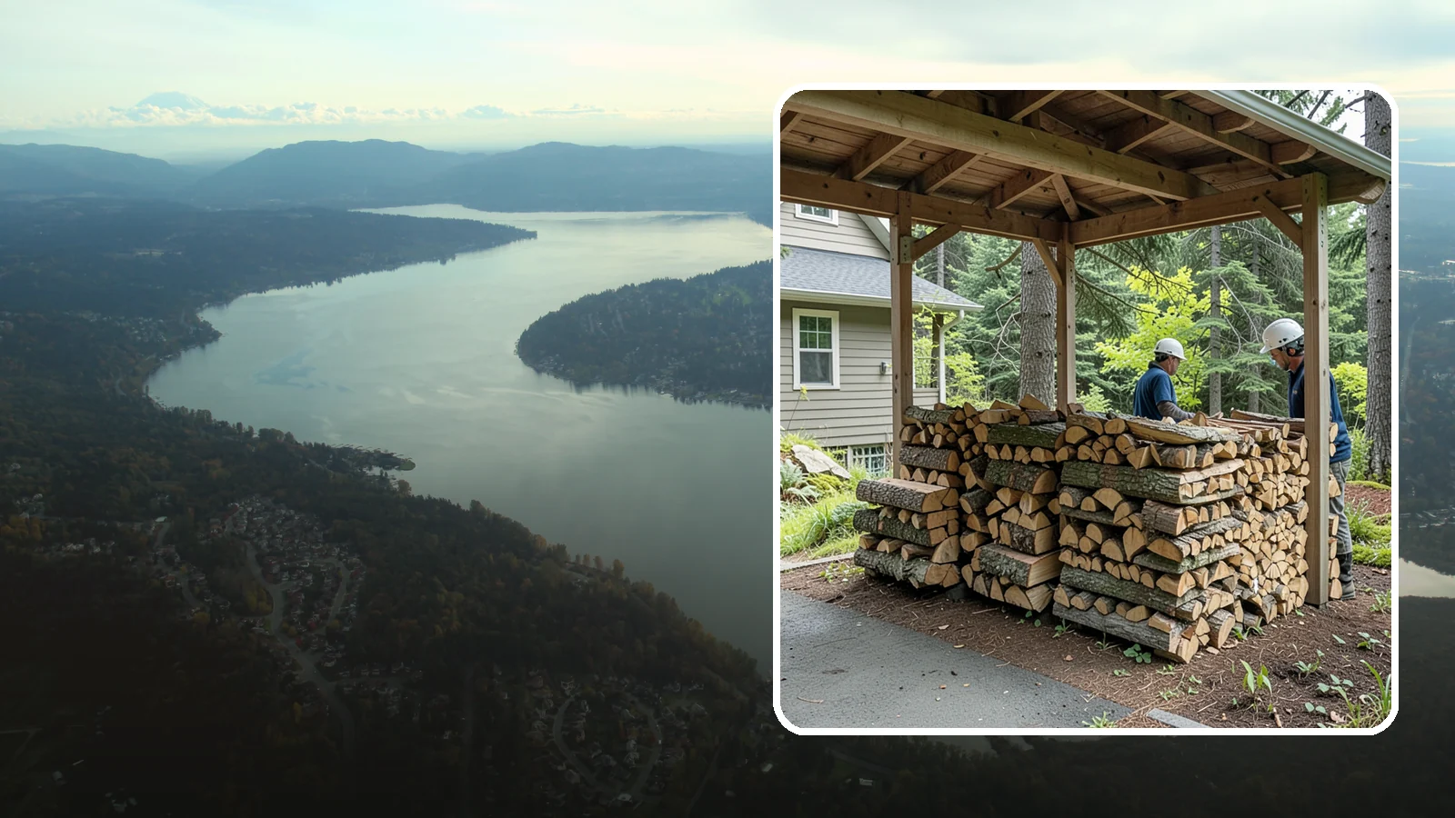 Firewood Racks in Sammamish, King County, WA - We supply and set up sturdy firewood racks that keep your wood off the ground and drying properly through wet Pacific Northwest...