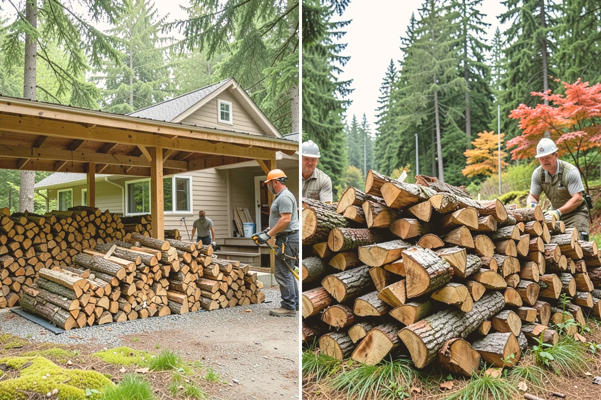 Firewood Racks in Sammamish, King County, WA - Review your burn volume and available yard space