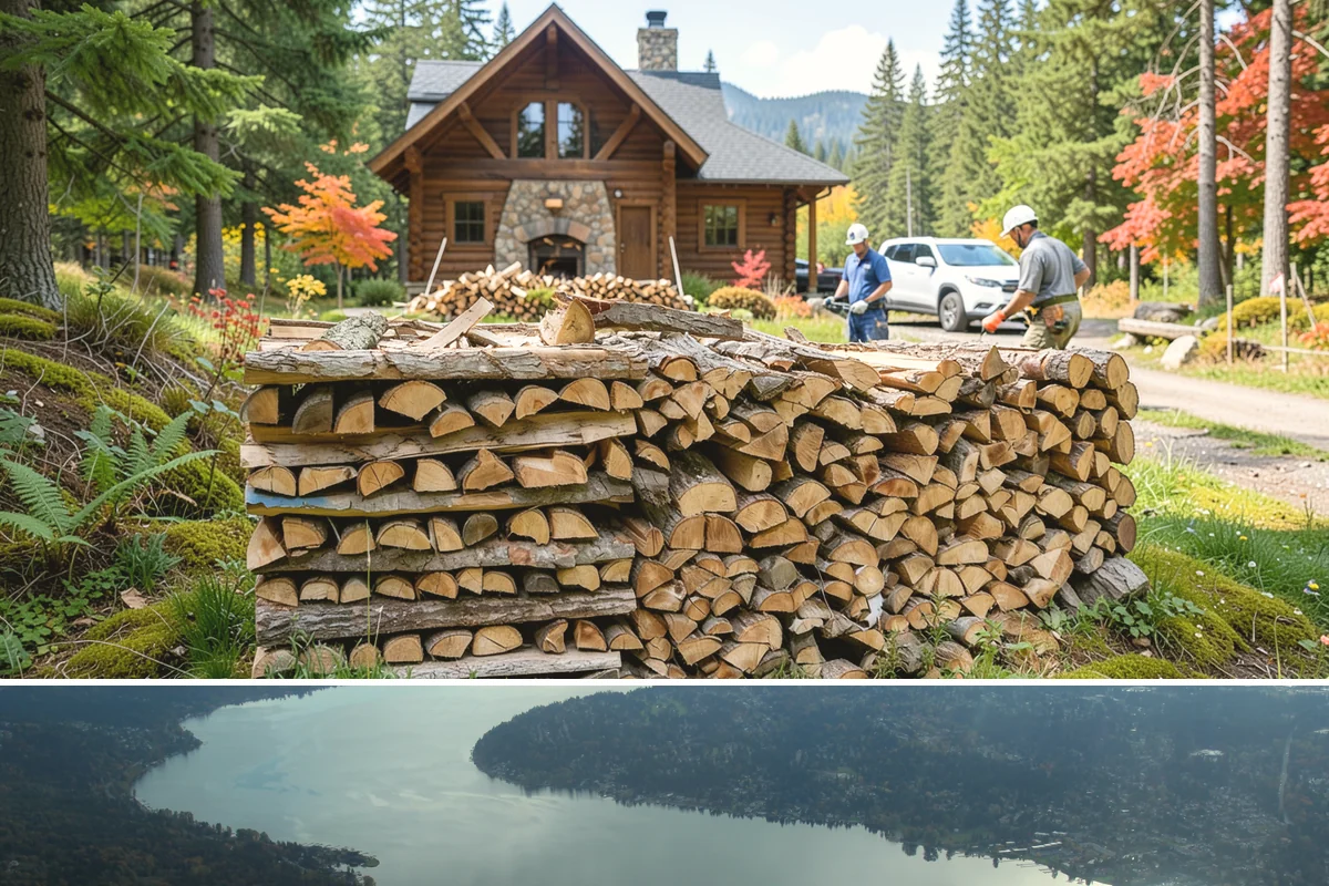 Firewood Racks in Sammamish, King County, WA - Set up a rack in late summer or early fall so wood has a dry base before the rainy season arrives.