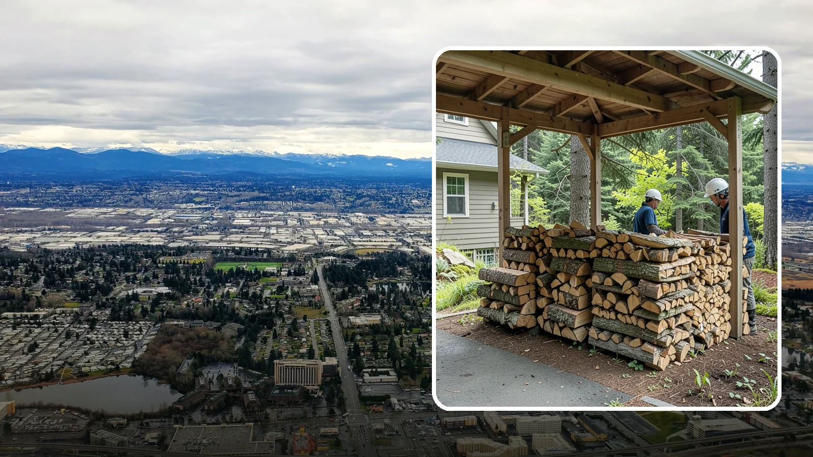 Firewood Racks in SeaTac, King County, WA - We supply and set up sturdy firewood racks that keep your wood off the ground and drying properly through wet Pacific Northwest...