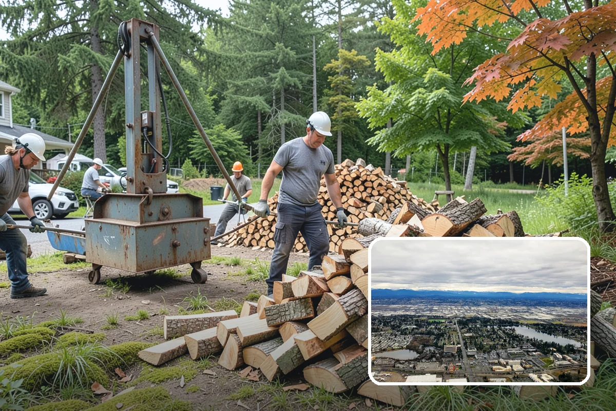 Firewood Racks in SeaTac, King County, WA - Keeps wood off wet ground so the bottom layer stays dry