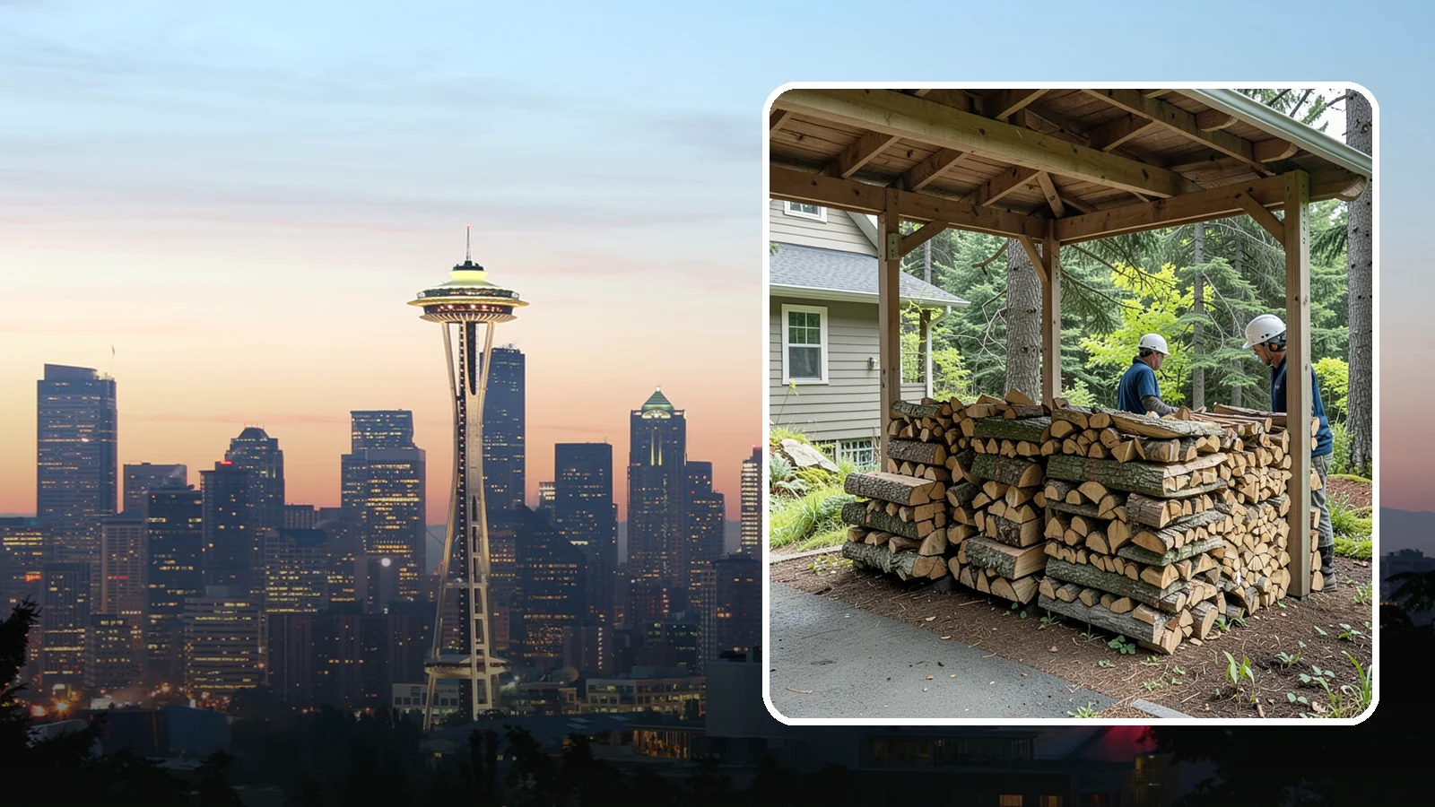 Firewood Racks in Seattle, King County, WA - We supply and set up sturdy firewood racks that keep your wood off the ground and drying properly through wet Pacific Northwest...