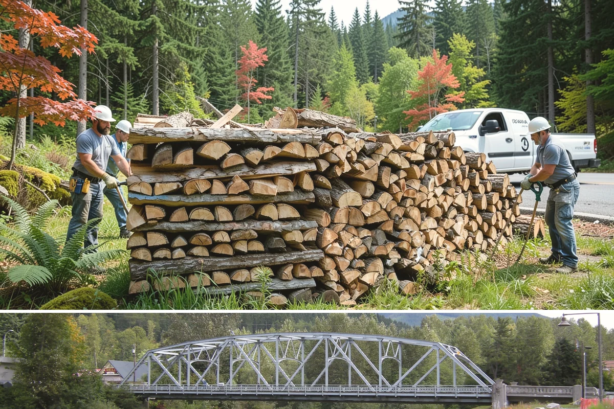 Firewood Racks in Skykomish, King County, WA - Set up a rack in late summer or early fall so wood has a dry base before the rainy season arrives.
