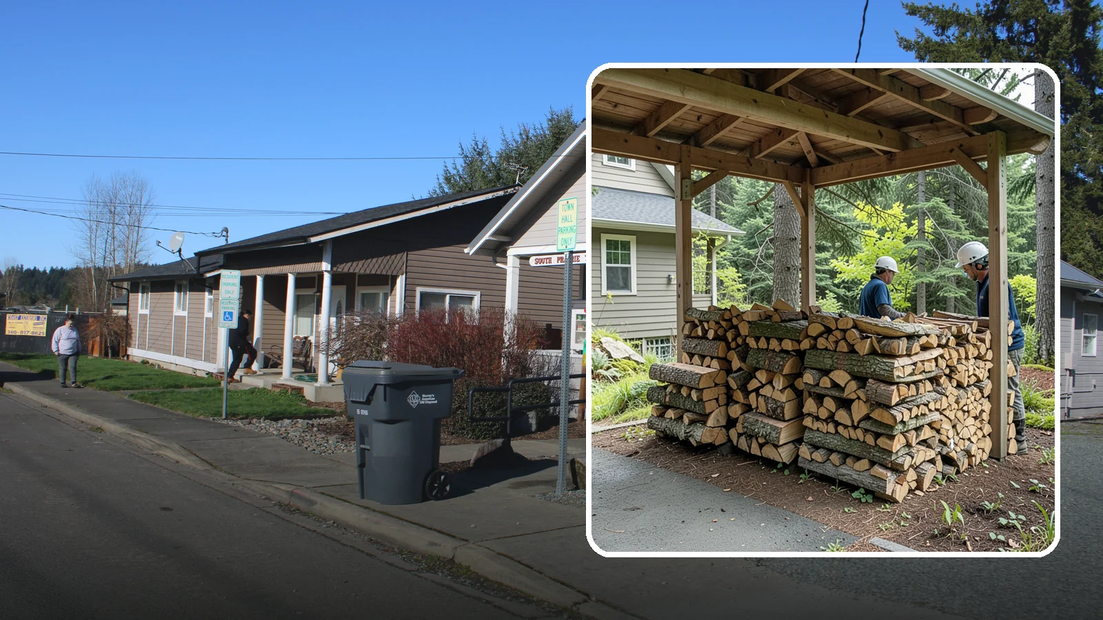 Firewood Racks in South Prairie, Pierce County, WA - We supply and set up sturdy firewood racks that keep your wood off the ground and drying properly through wet Pacific Northwest...