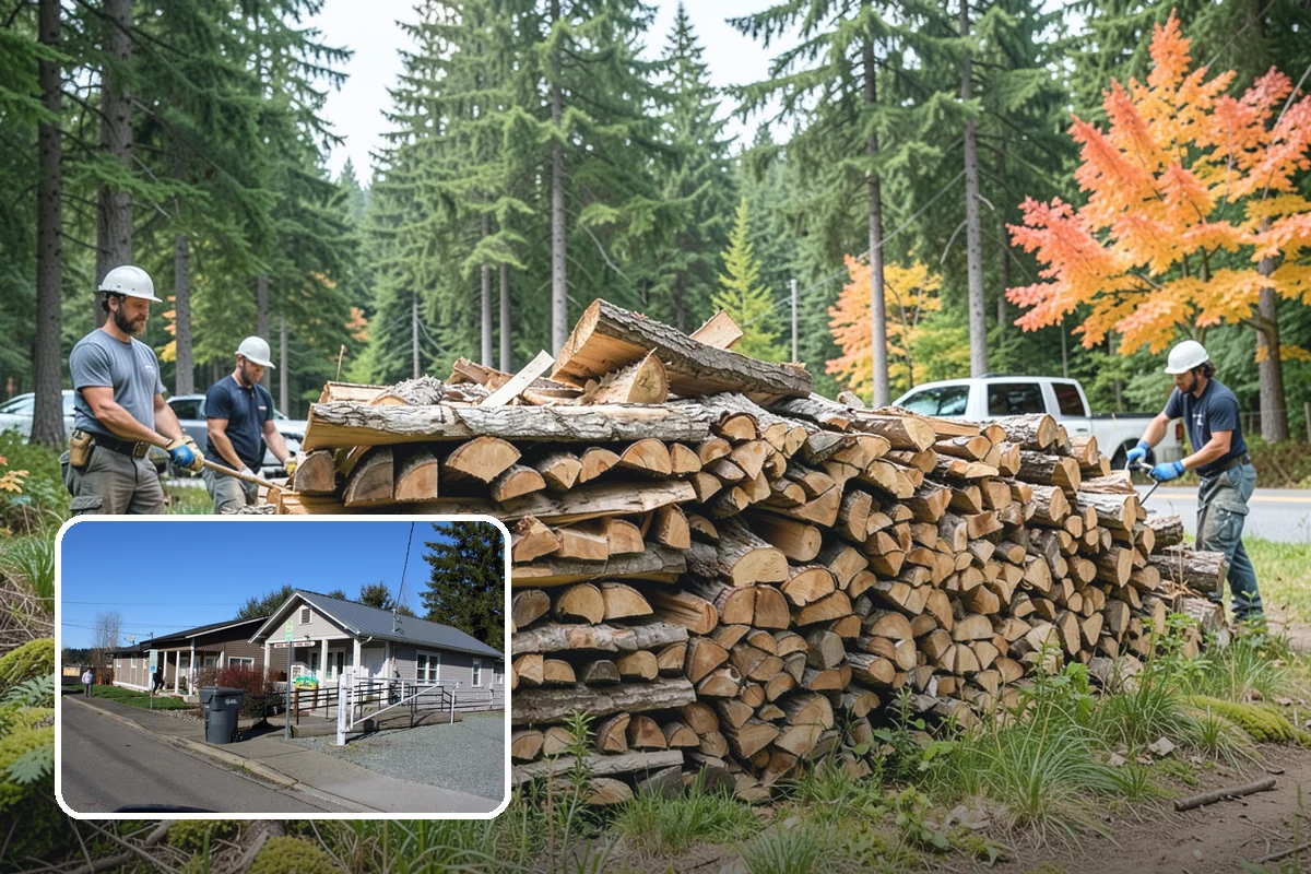 Firewood Racks in South Prairie, Pierce County, WA - Keeps wood off wet ground so the bottom layer stays dry