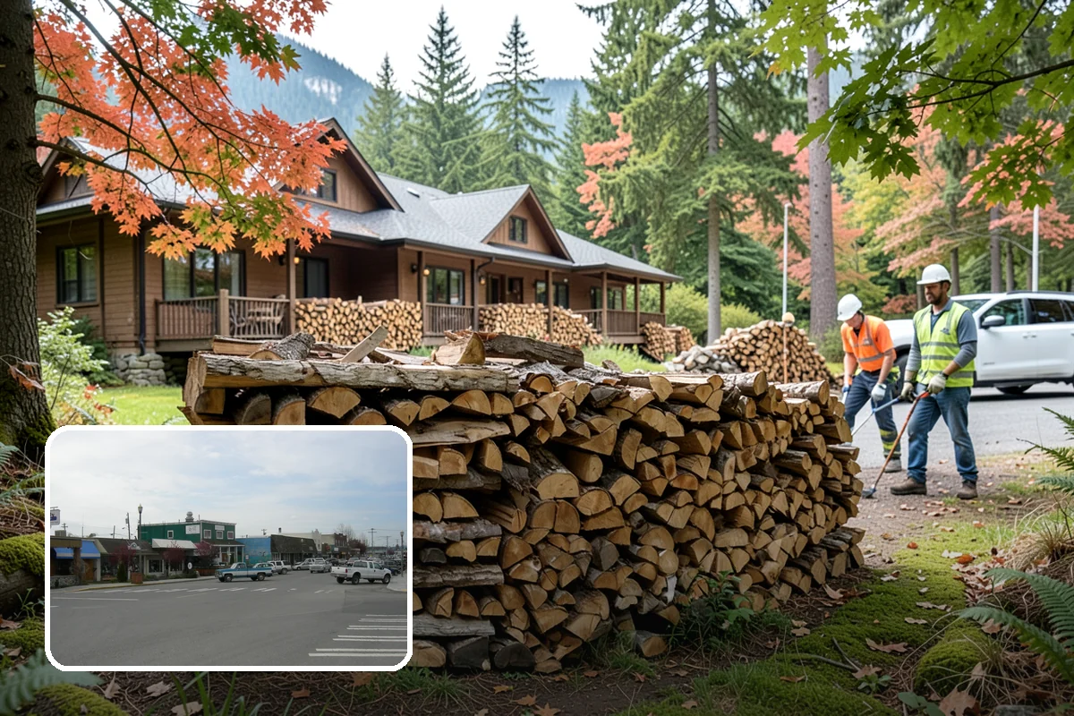 Firewood Racks in Stanwood, Snohomish County, WA - Keeps wood off wet ground so the bottom layer stays dry