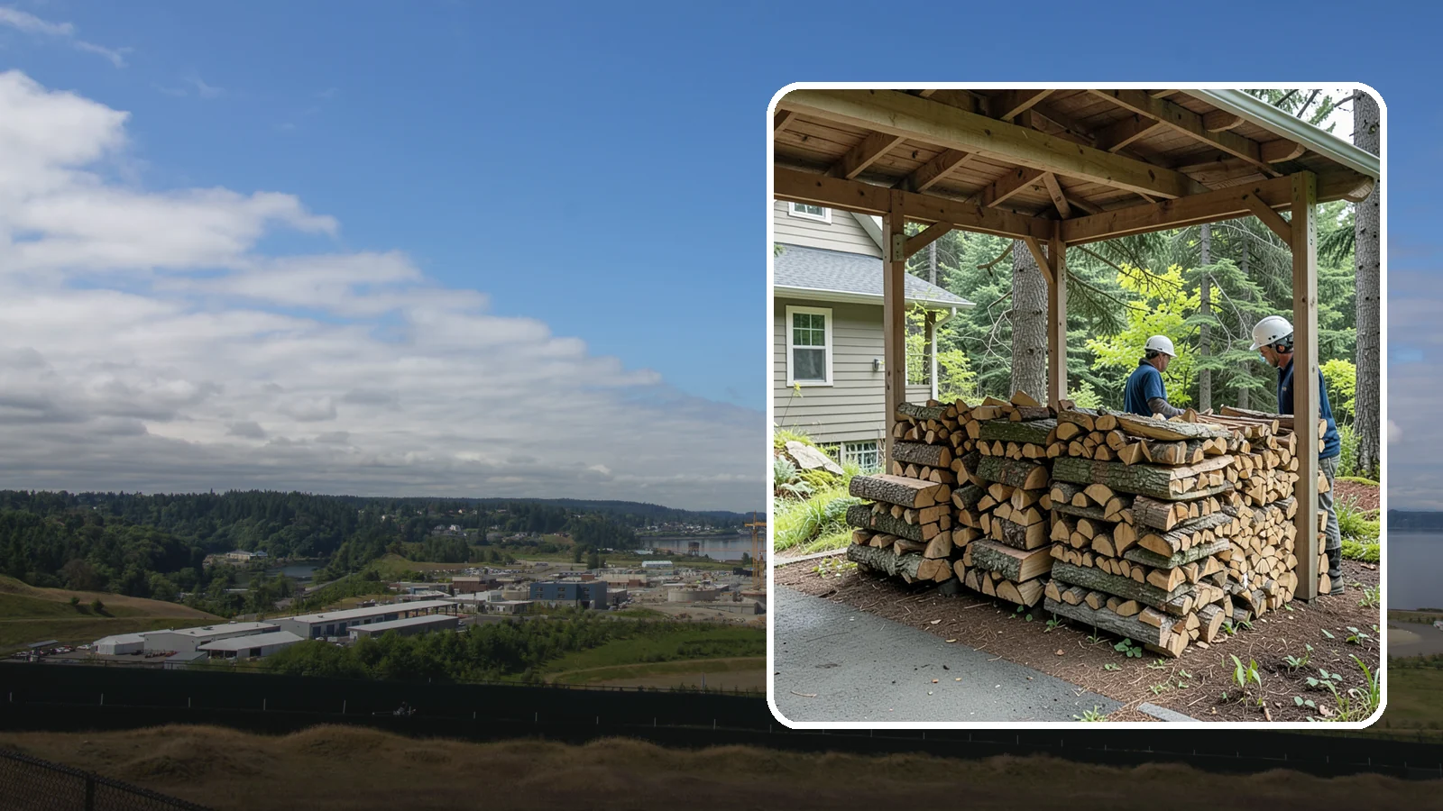 Firewood Racks in University Place, Pierce County, WA - We supply and set up sturdy firewood racks that keep your wood off the ground and drying properly through wet Pacific Northwest...