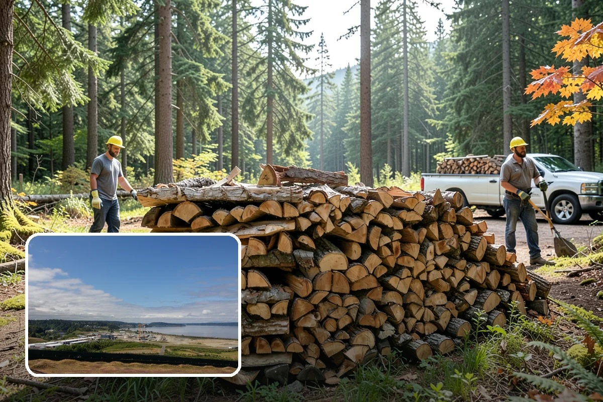 Firewood Racks in University Place, Pierce County, WA - Keeps wood off wet ground so the bottom layer stays dry