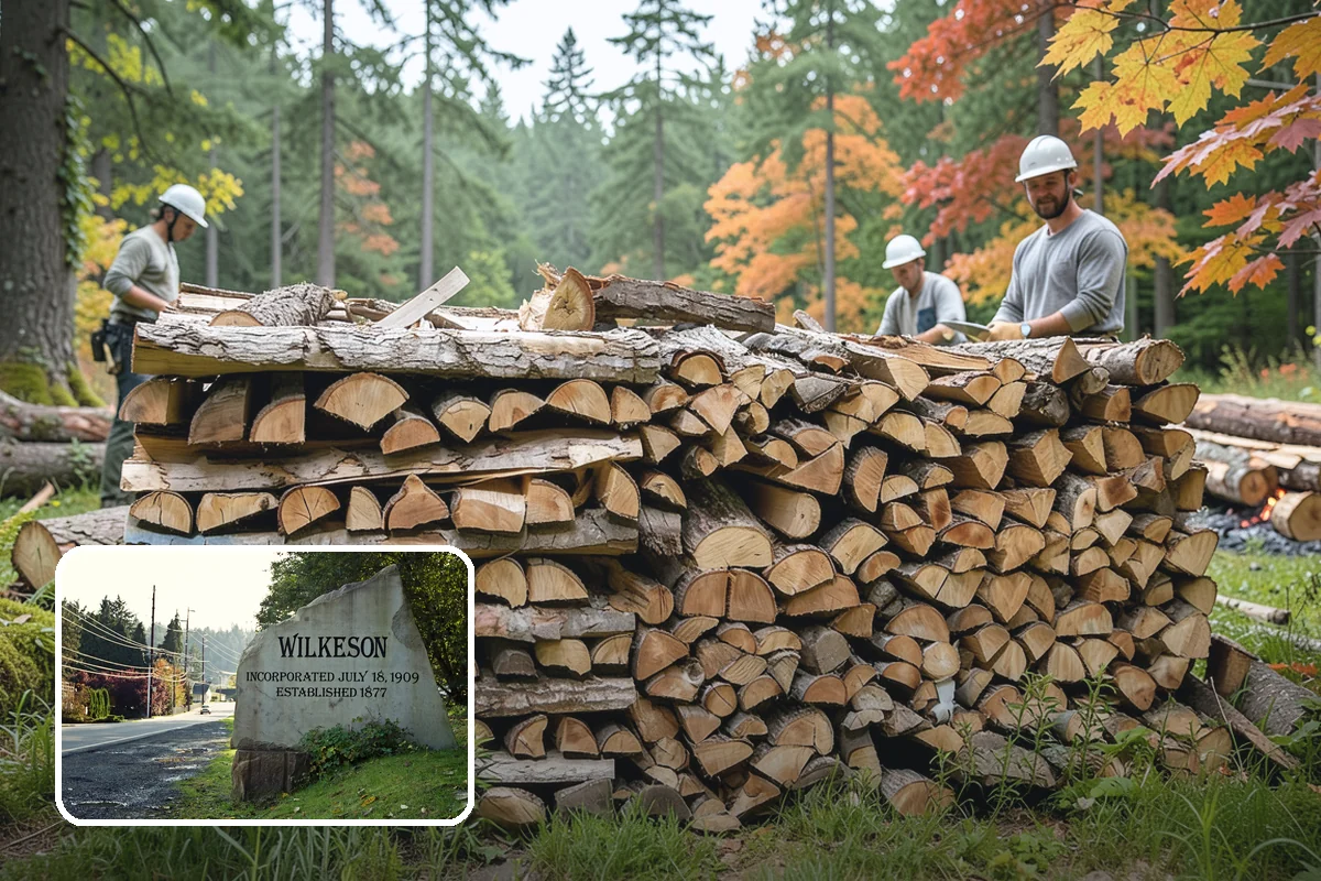 Firewood Racks in Wilkeson, Pierce County, WA - Keeps wood off wet ground so the bottom layer stays dry
