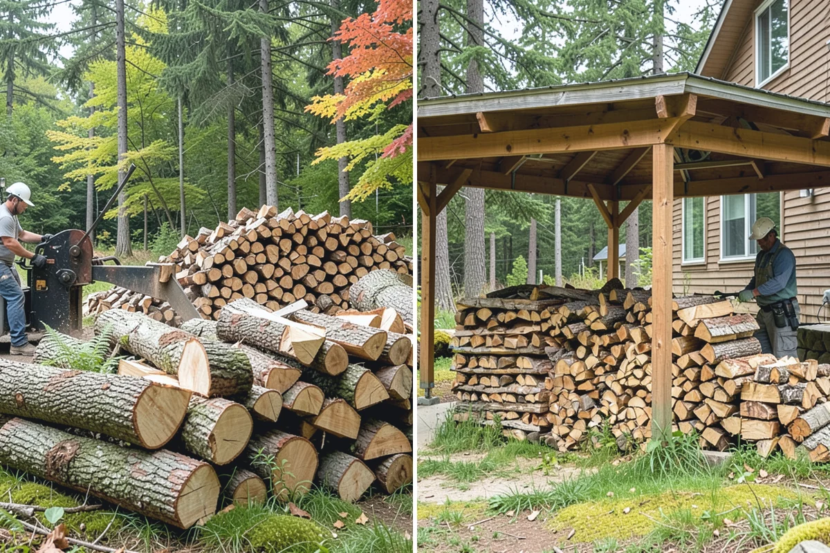 Firewood Racks in Woodinville, King County, WA - Review your burn volume and available yard space