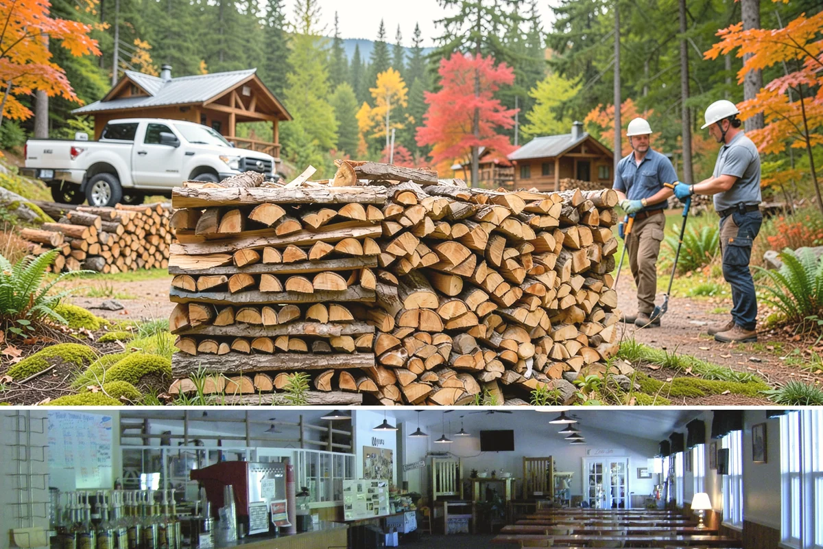 Firewood Recycling in Black Diamond, King County, WA - Recycling in spring cleanup season captures storm debris and gives recovered wood time to season.