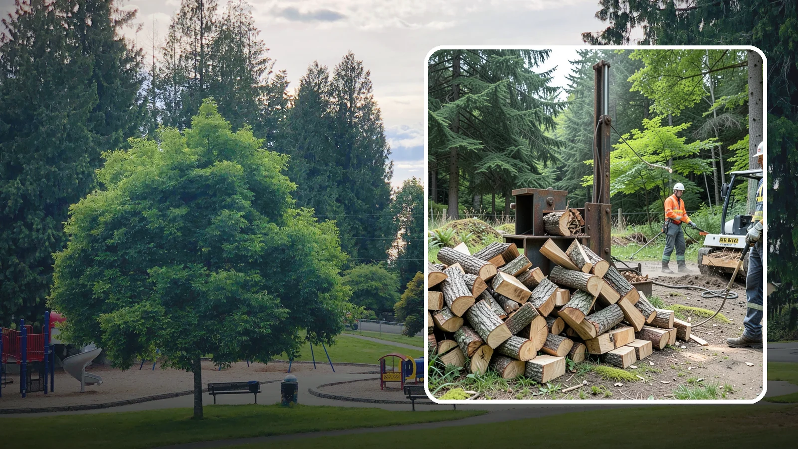 Firewood Recycling in Bonney Lake, Pierce County, WA - We recover and recycle wood waste into usable firewood instead of sending it to the landfill.