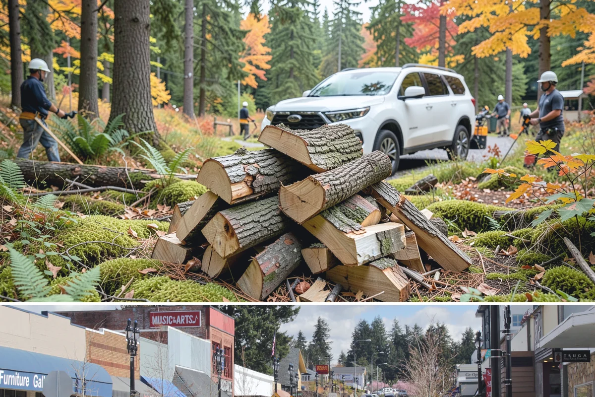 Firewood Recycling in Bothell, King County, WA - Recycling in spring cleanup season captures storm debris and gives recovered wood time to season.