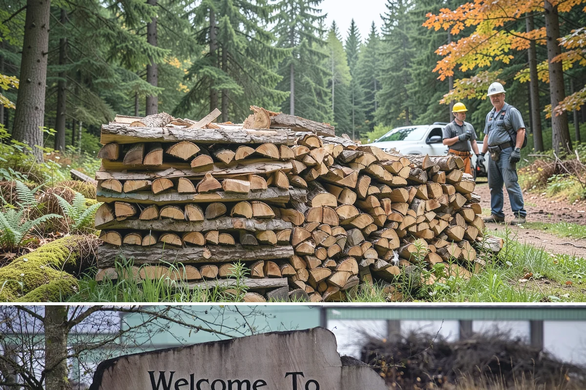 Firewood Recycling in Buckley, Pierce County, WA - Recycling in spring cleanup season captures storm debris and gives recovered wood time to season.
