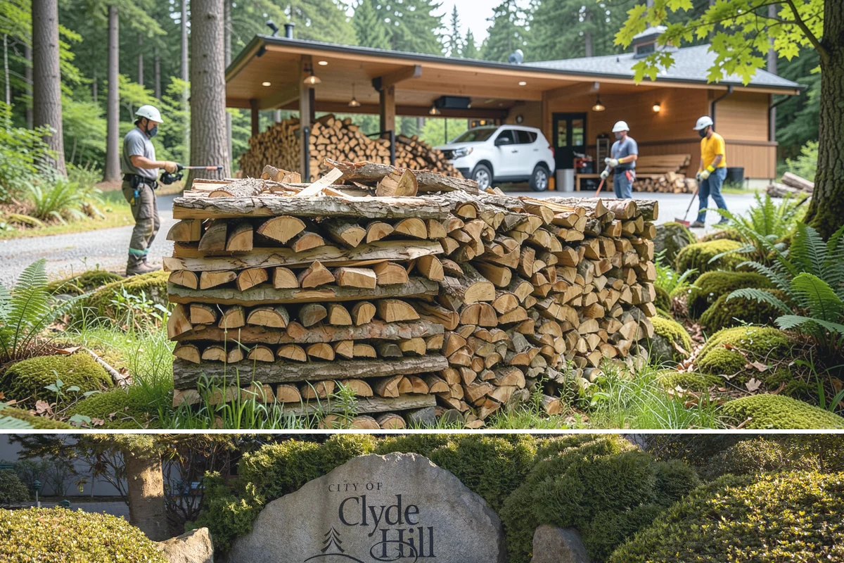 Firewood Recycling in Clyde Hill, King County, WA - Recycling in spring cleanup season captures storm debris and gives recovered wood time to season.
